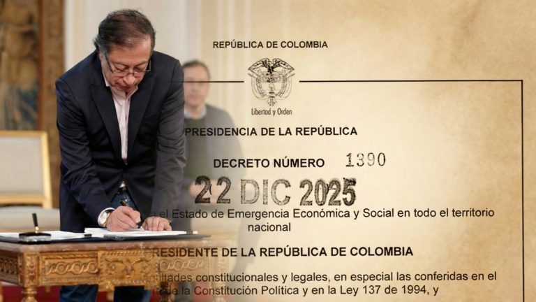 Presidente Petro firma Decreto 1390 de Emergencia Económica Colombia por crisis fiscal y sentencias judiciales