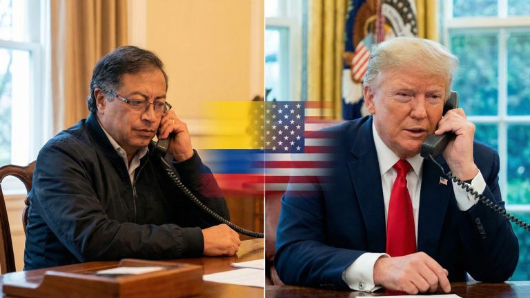 Presidente Gustavo Petro y Donald Trump confirman reunión en la Casa Blanca tras llamada telefónica.