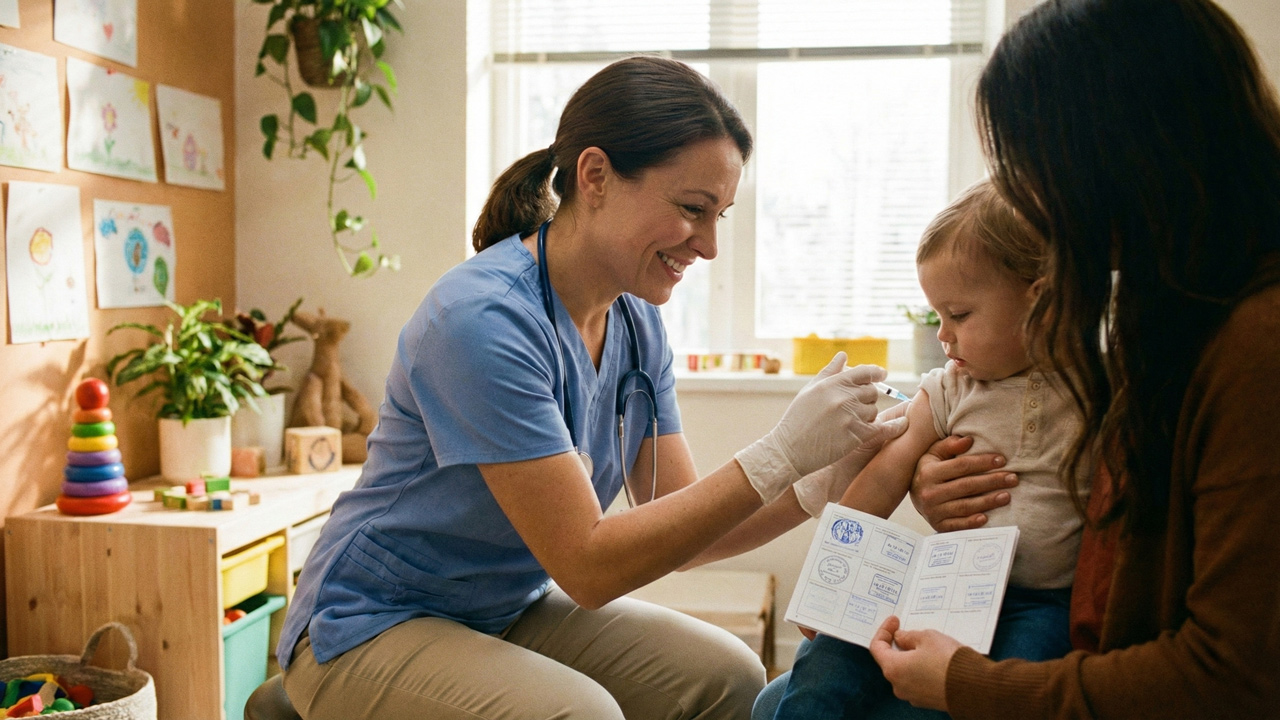 Niño recibiendo vacuna en la Jornada de vacunación Pitalito 2026 punto Salud Vital