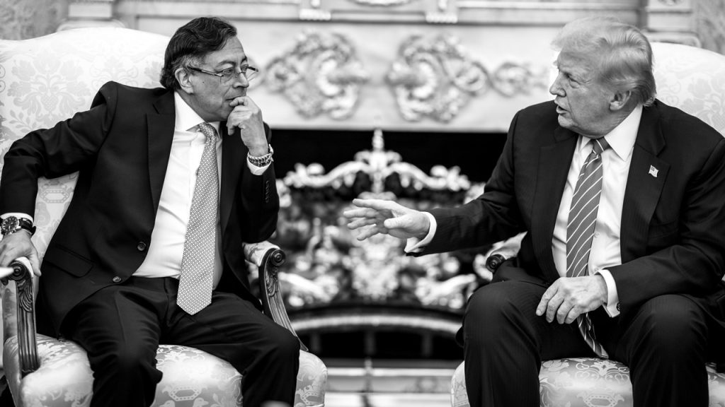 Petro y Trump se reunen en el salón oval de la Casa Blanca