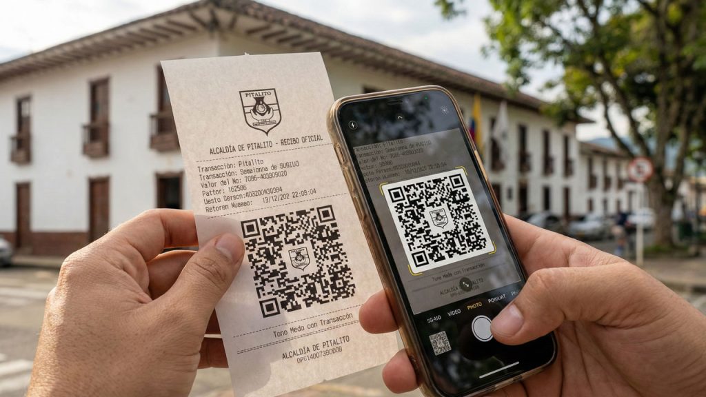 Mano con celular escaneando un código QR