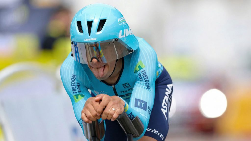 Ciclista laboyano Harold Tejada en contrarreloj