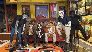 Grupo de Rock Pelea de Gatos versión animada
