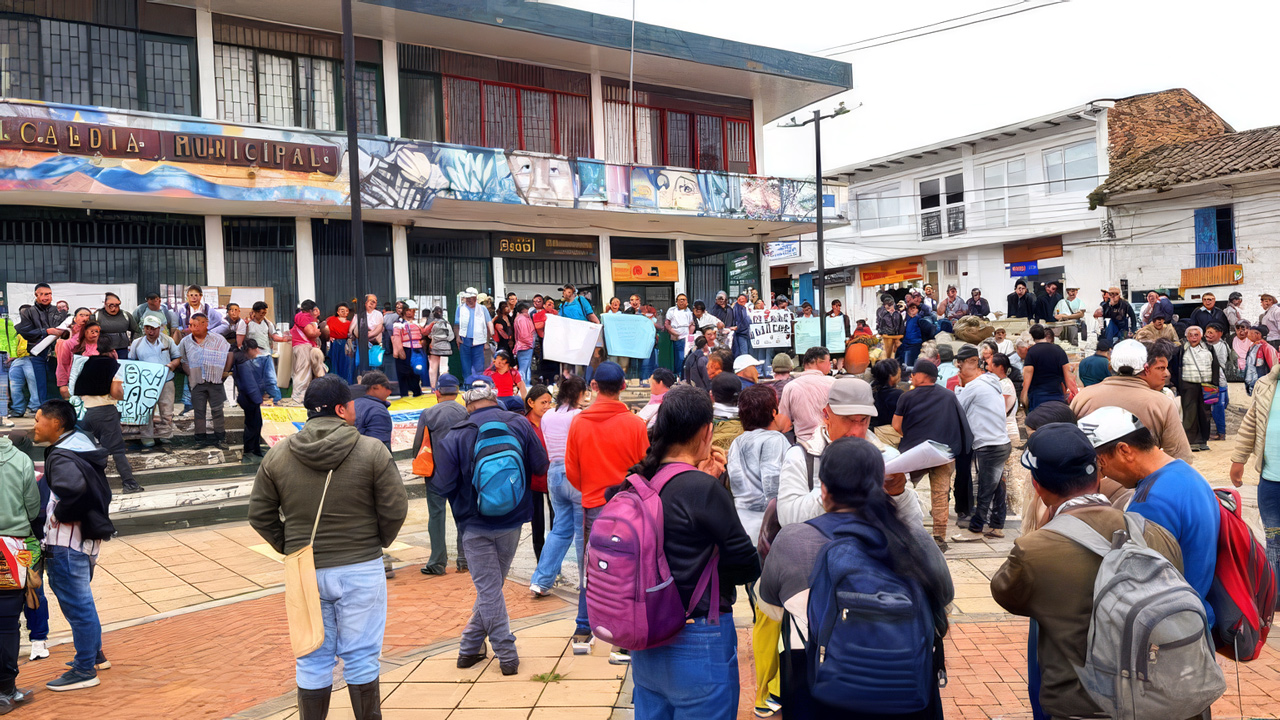 Protesta en San Agustín