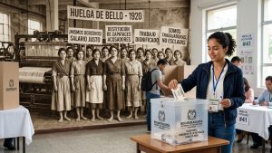 mujer en Colombia votando