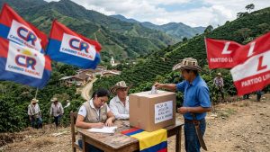 campesino votando en zona rural