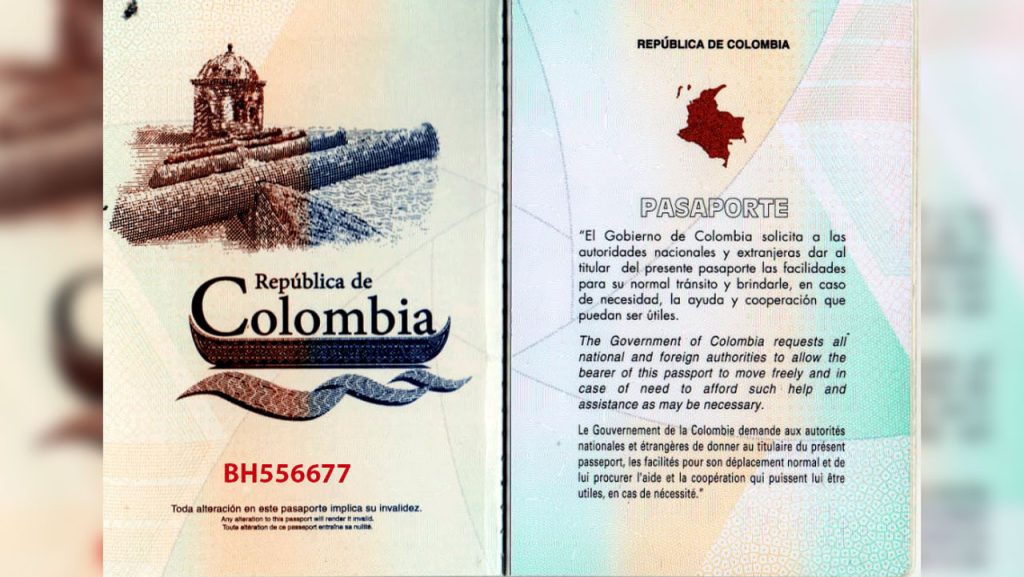El pasaporte colombiano