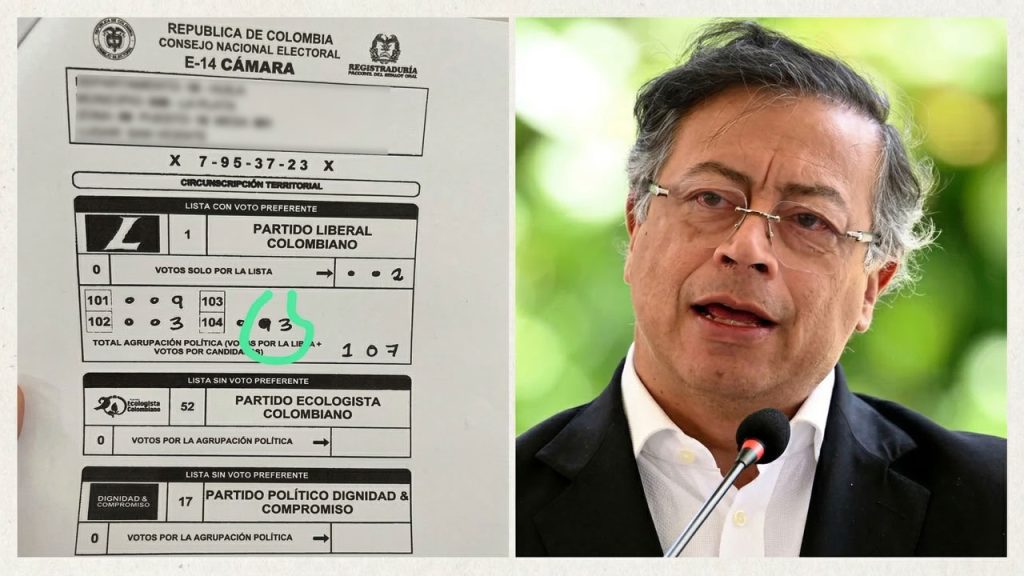 Formulario E14 y Gustavo Petro