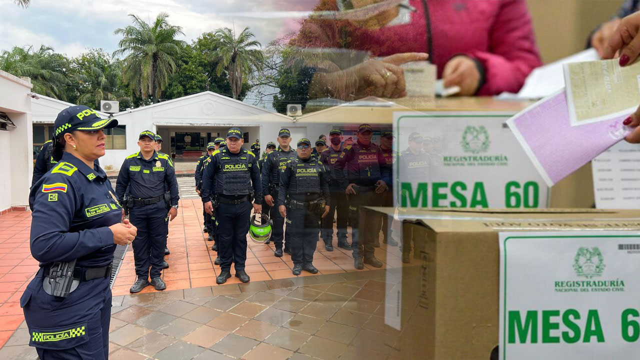uniformados elecciones en el Huila
