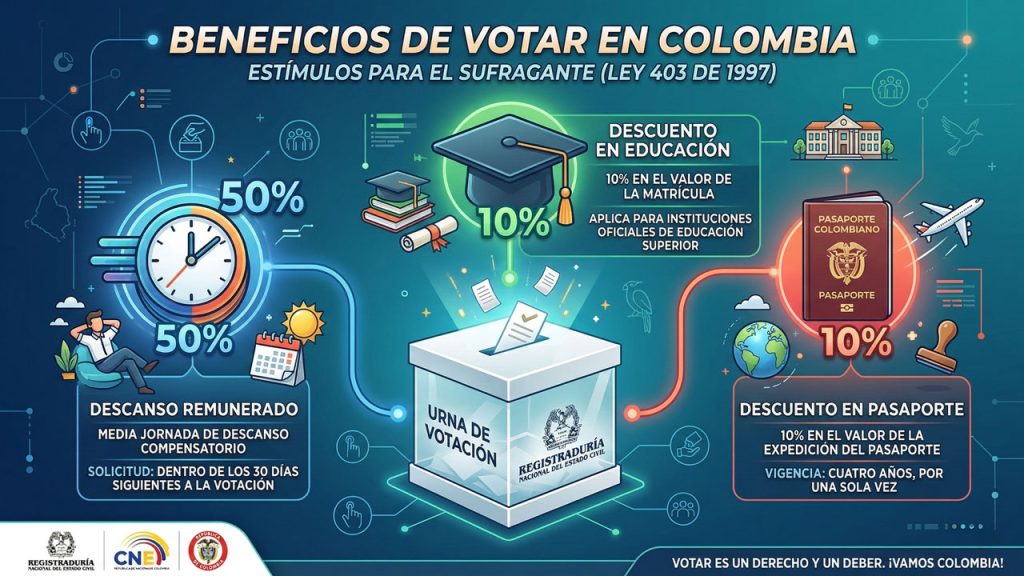 Beneficios por votar en Colombia