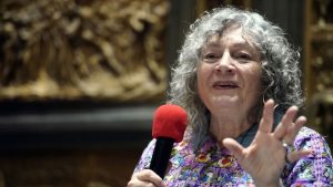 Rita Segato en la Biblioteca Luis Ángel Arando.