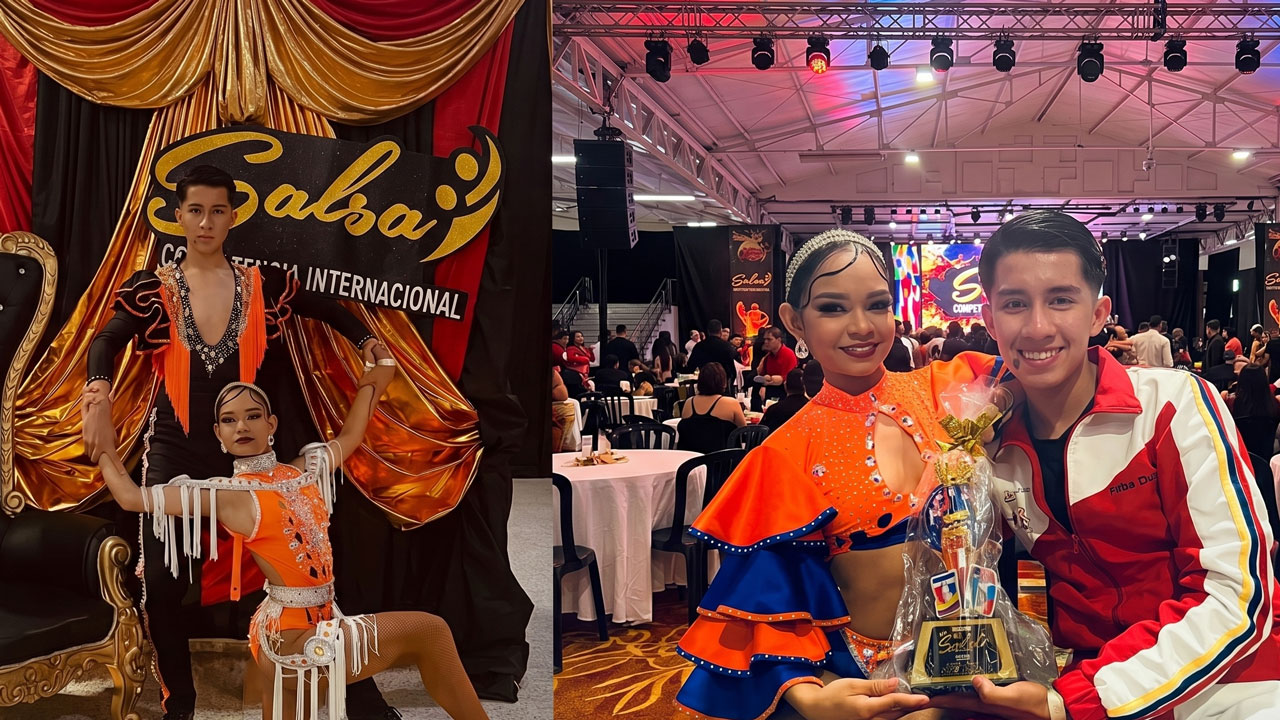 bailarines Juana Valentina Salas Herman y Juan Felipe Díaz Rivas