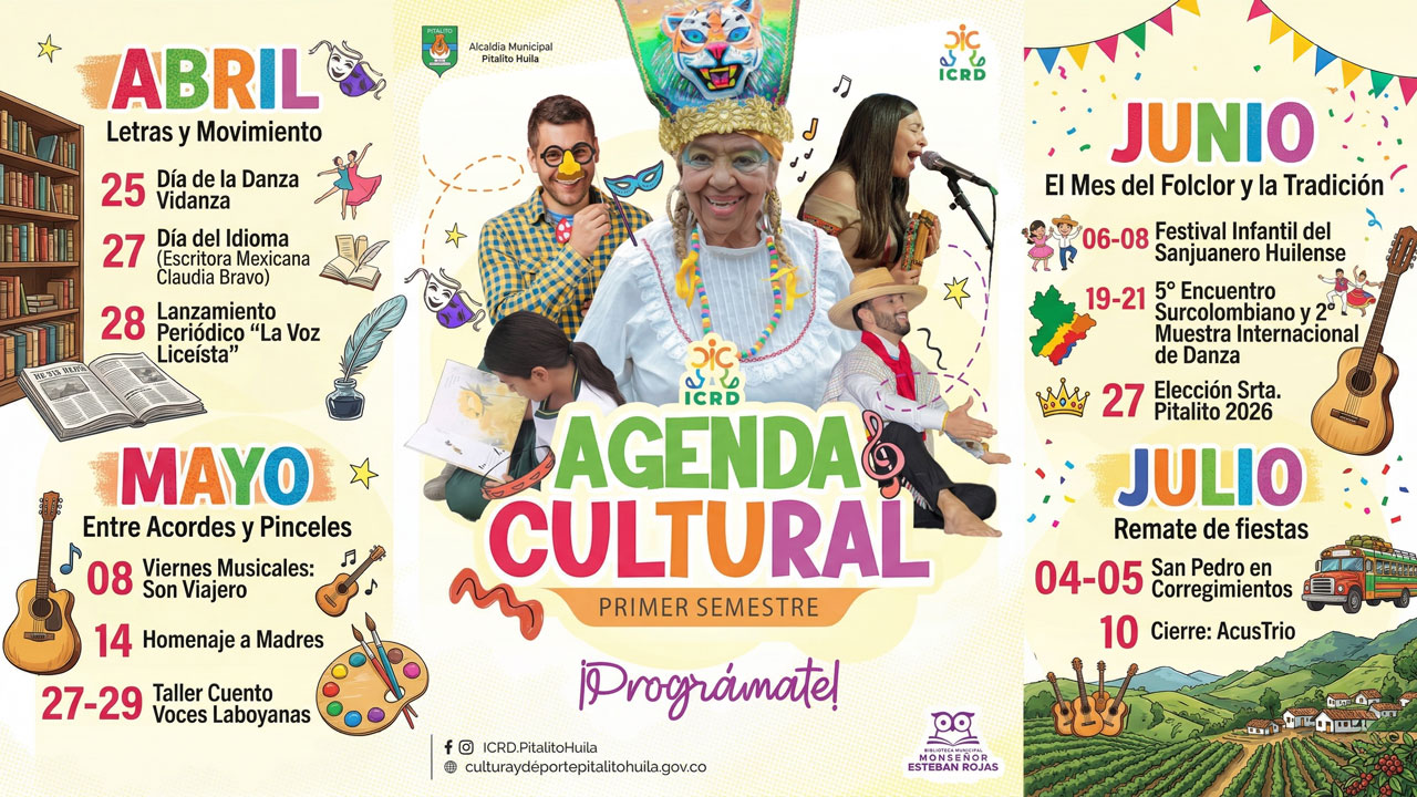 Programación cultural del semestre 1 en Pitalito