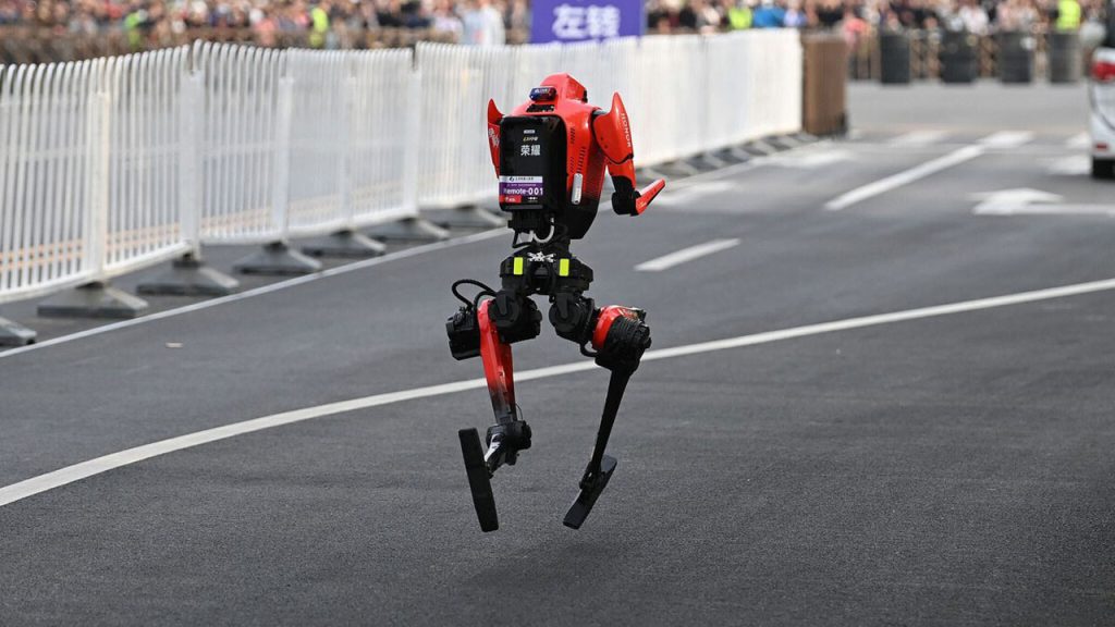 Robot humanoide en maratón