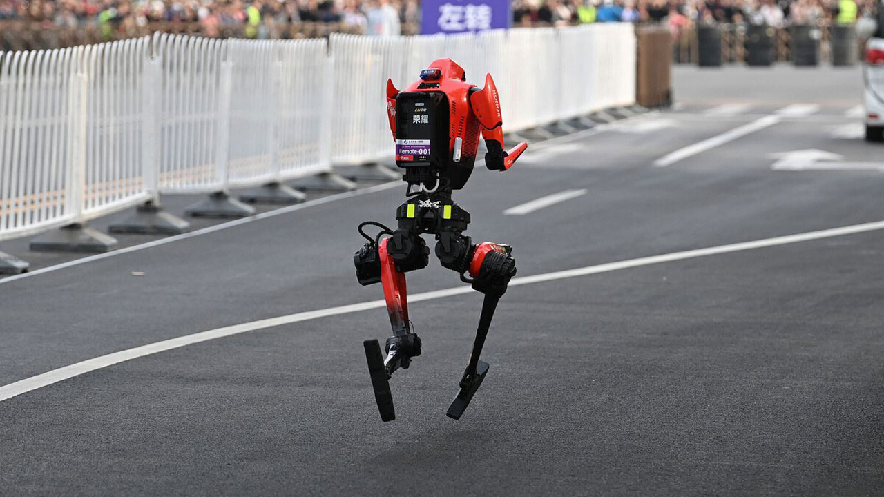 Robot humanoide en maratón