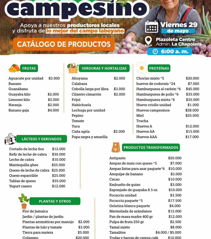Mercado Campesino en Pitalito un impulso a la economía local