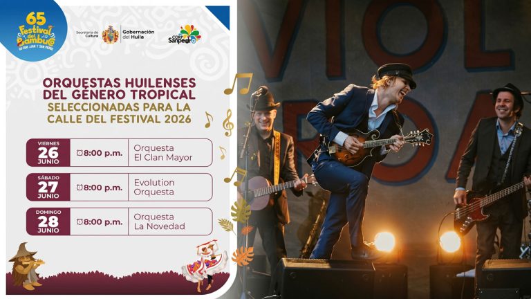 Definidas las orquestas para “La calle del Festival” del San Pedro en Neiva