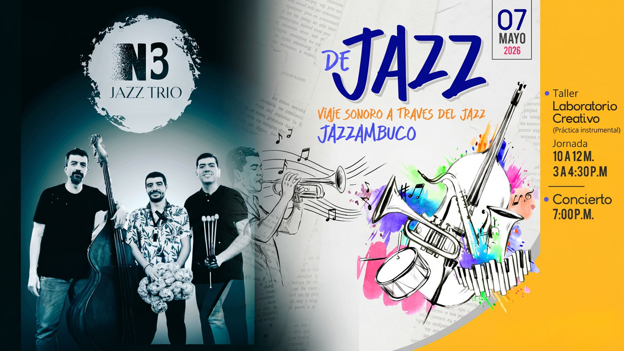 La vanguardia del jazz de N3 Jazz Trío llega a Pitalito este 7 de mayo
