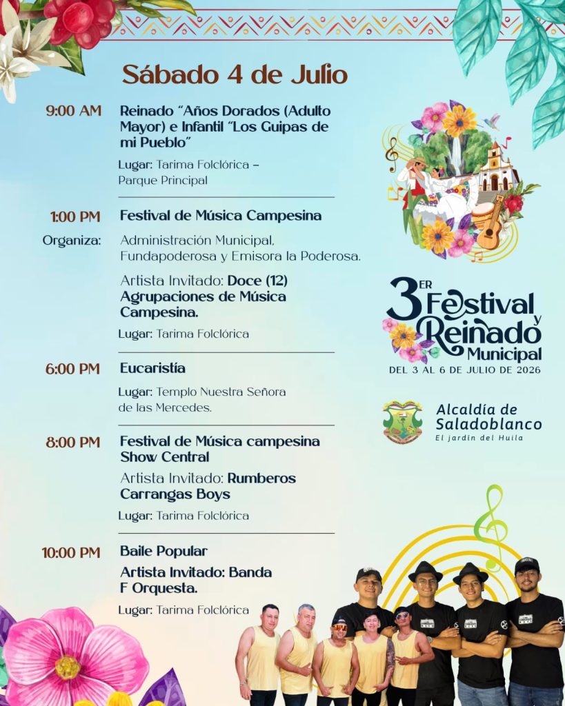 Saladoblanco celebrará su 3er Festival y Reinado Municipal