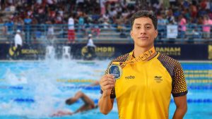 Sebastián Camacho tiene destacada actuación en el Panamericano de Natación