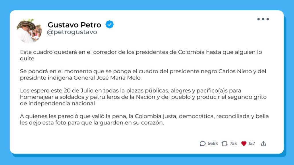 El retrato de la ruptura estética y política de Gustavo Petro