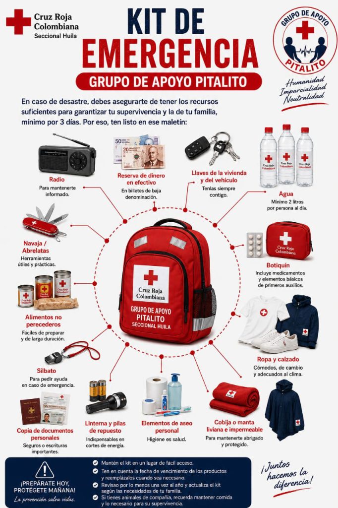 Aprende a armar el kit básico de supervivencia según la Cruz Roja.