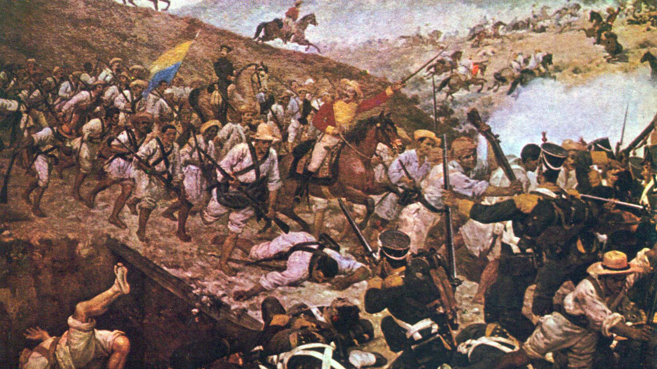 La batalla de Boyacá. Pintura por Martin Tovar y Tovar