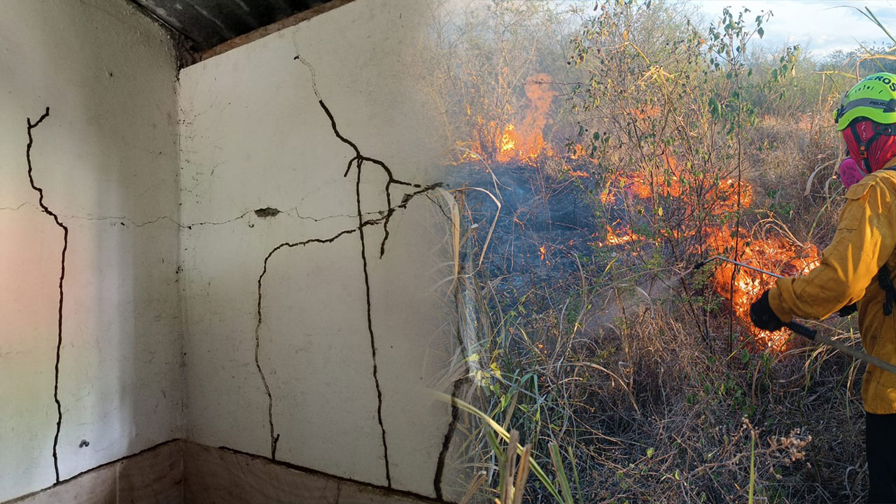 Huila, bajo doble emergencia 26 municipios afectados por sismo y nueve en alerta roja por incendios