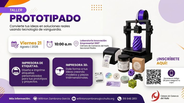 Pitalito impulsa prototipado 3D para innovar negocios