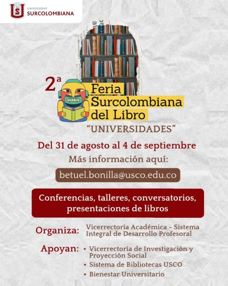 USCO lista para la II Feria Surcolombiana del Libro