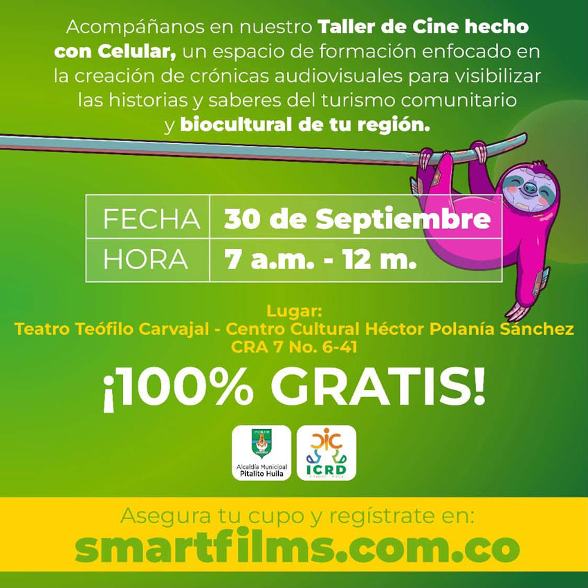 Cine con celular: taller gratuito en Pitalito