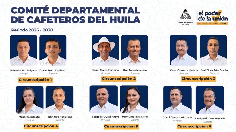 Huila elige a sus nuevos líderes cafeteros 2026-2030