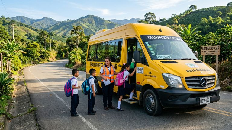 Transporte escolar asegurado en Pitalito